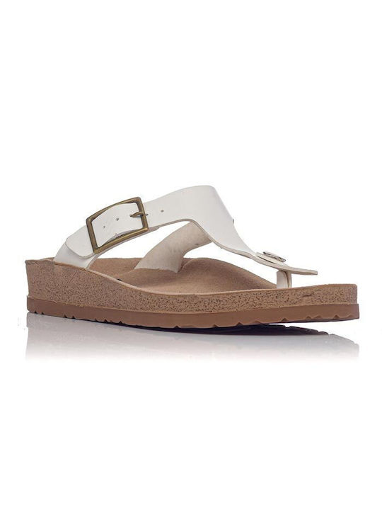 Sunshine Women's Flat Sandals Anatomic in White Color