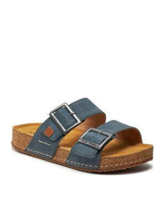 Women's Flat Sandals in Blue Color