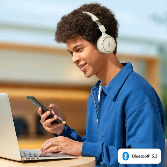 Soundcore by Anker H30i Wireless / Wired On Ear Headphones with 70 hours of Operation and Quick Charge White