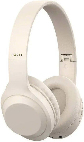 Havit H628BT Wireless / Wired Over Ear Headphones with Radio with 9 hours of Operation and Quick Charge Beige