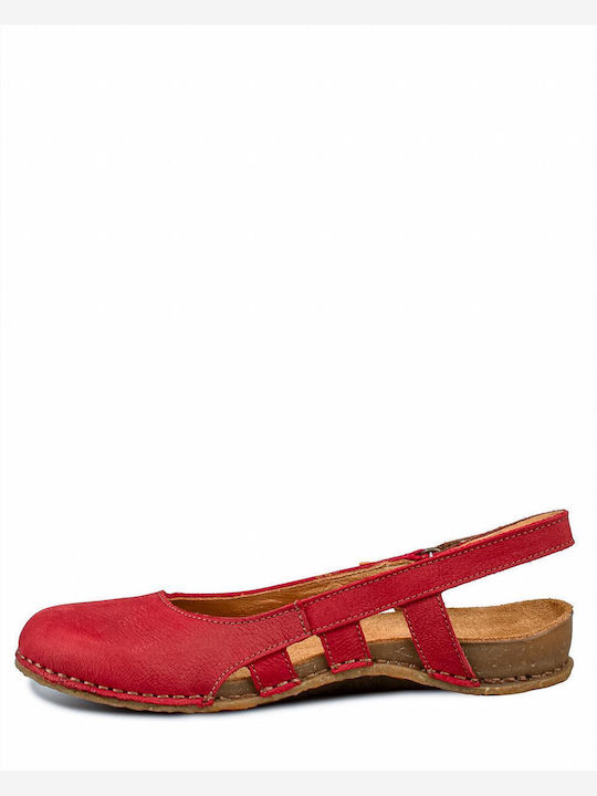 El Naturalista Panglao Women's Flat Sandals in Red Color