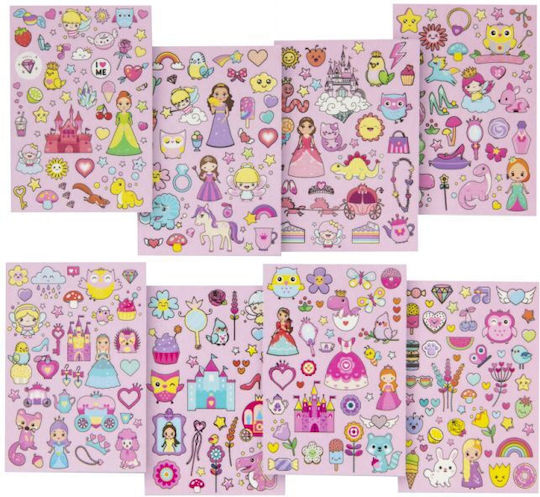Grafix Stickerbuch Glitter A5 8 Blatt Rosa