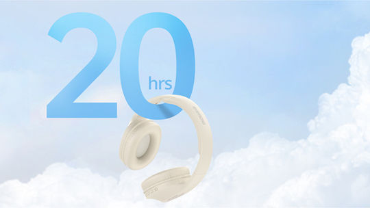 Riversong Rhythm L9 Fără fir Bluetooth Over Ear Căști cu Radio cu 20 ore de Funcționare Cream
