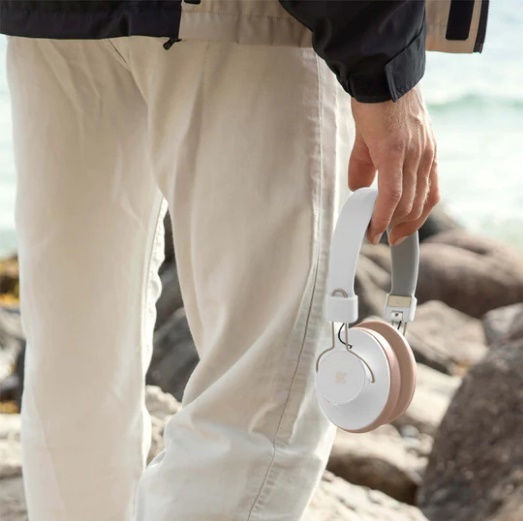 Kreafunk aBEAT Bluetooth Wireless Over Ear Headphones with 15 hours of Operation White