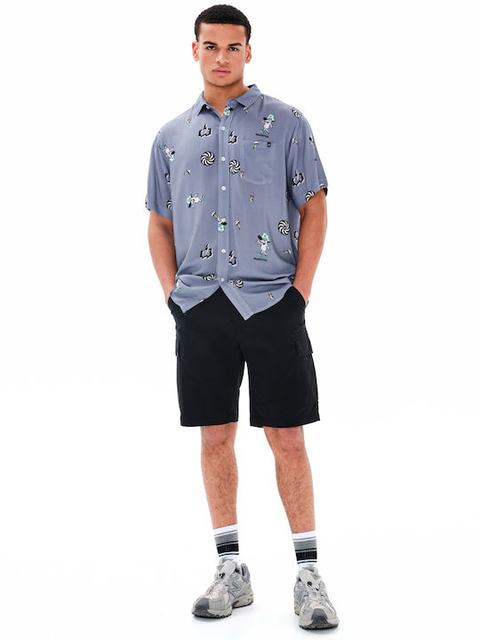 Short-sleeved Shirt Stone Blue