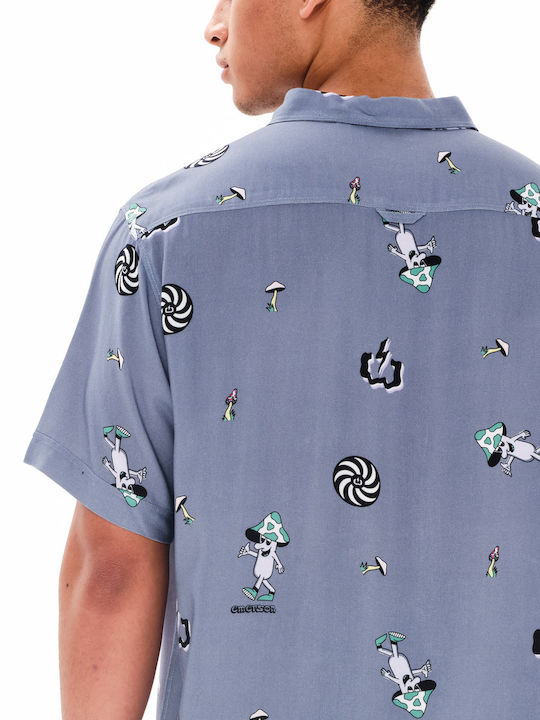 Short-sleeved Shirt Stone Blue