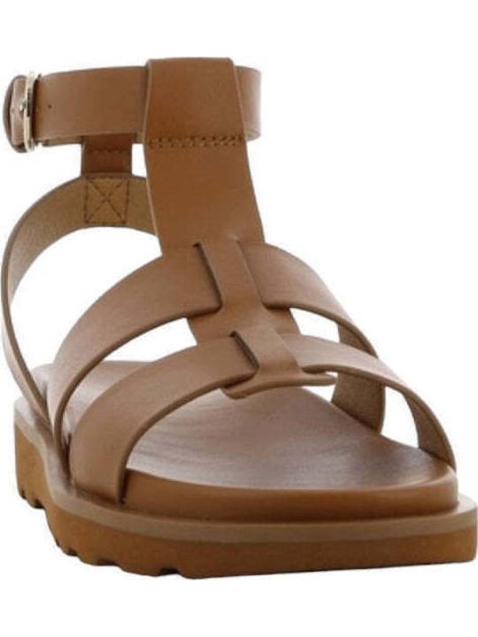 Women's Flat Sandals Anatomic with Strap in Black Color