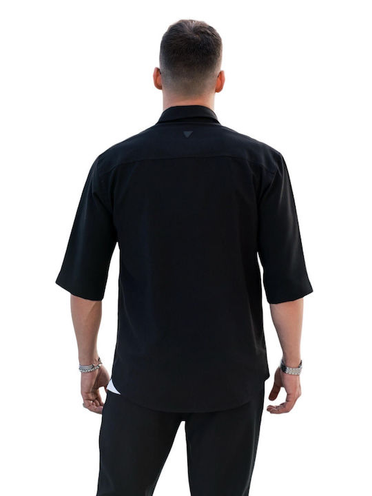 Aviano Μακρυμάνικo Overshirt Black 300-24-AVIANO