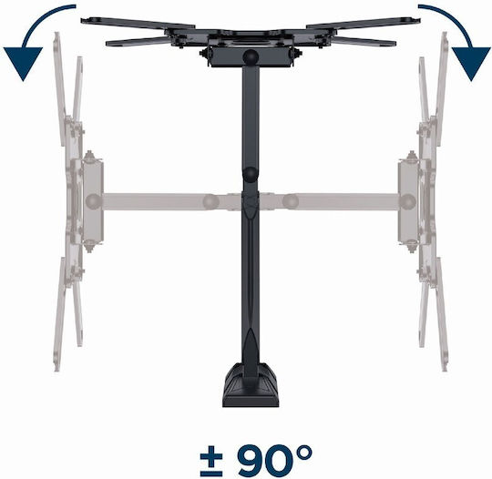 Gembird WM-55ST-01 WM-55ST-01 Стойка за телевизор Стенен с рамо до 55" и 32кг Черен