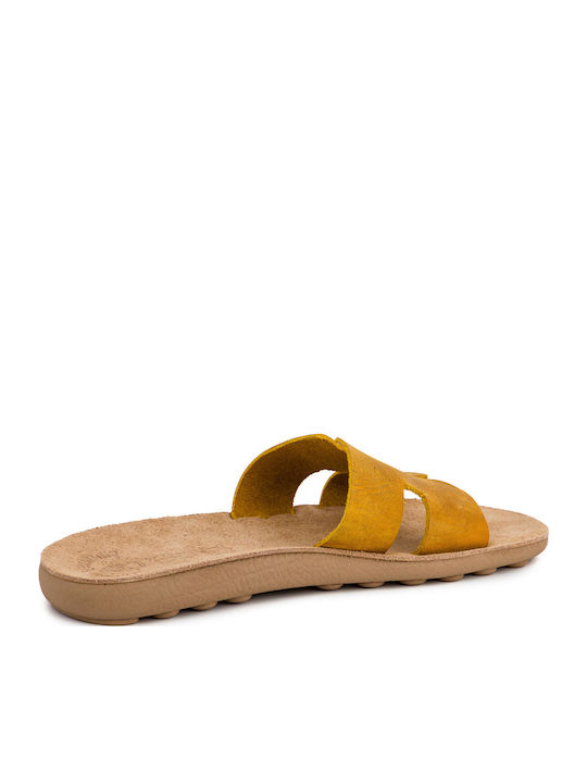 Violeta Leather Women's Flat Sandals Taupe