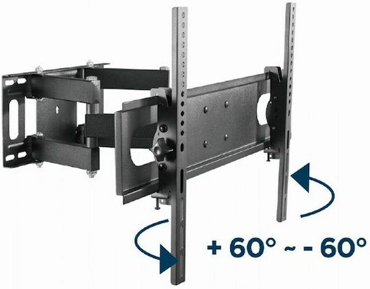 Gembird WM-70ST-01 Βάση Τηλεόρασης Τοίχου έως 70" και 35kg Μαύρο