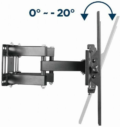 Gembird WM-70ST-01 Βάση Τηλεόρασης Τοίχου έως 70" και 35kg Μαύρο