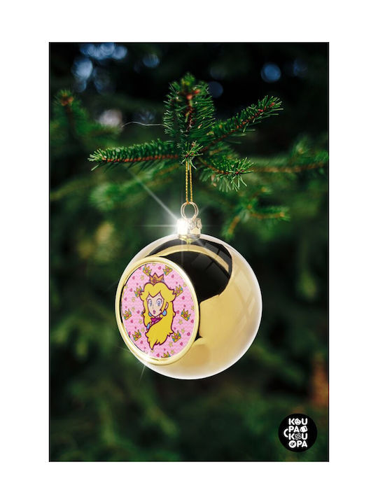 Princess Peach Christmas Tree Ball Golden 8cm