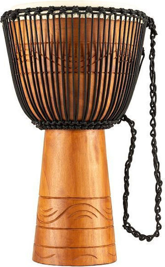 Meinl Original African Style Rope Tuned Wood Djembe 13" Brown