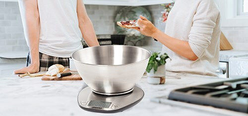Adler Ψηφιακή Ζυγαριά Κουζίνας με Κάδο έως 5kg Γκρι