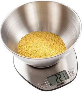 Adler Ψηφιακή Ζυγαριά Κουζίνας με Κάδο έως 5kg Γκρι