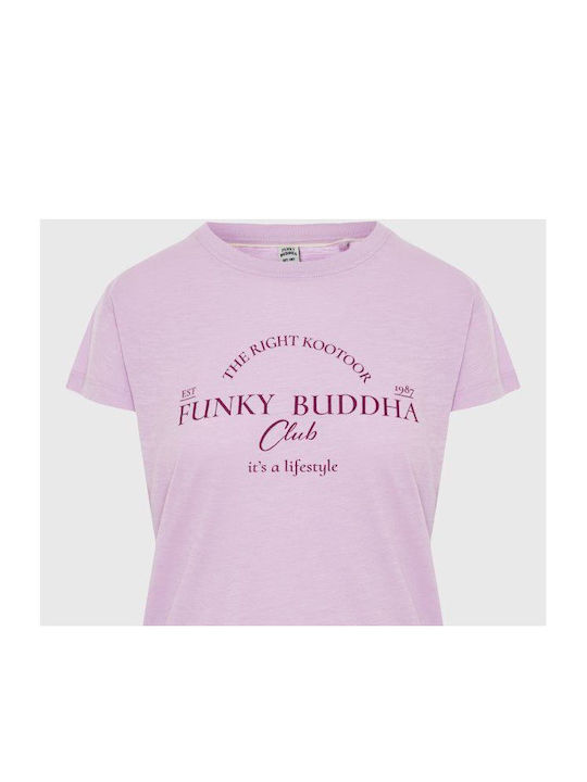 Funky Buddha Γυναικείο T-shirt Pastel Lavende