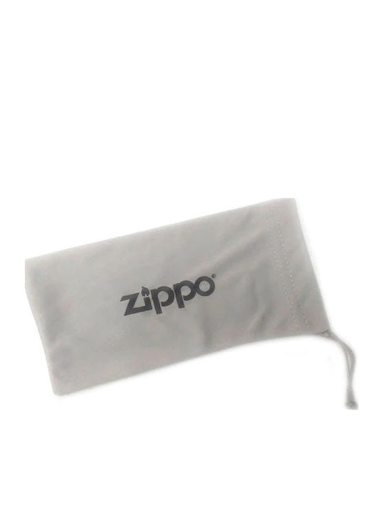 Zippo Unisex Sunglasses with Gray Plastic Frame and Blue Mirror Lens OB201-02