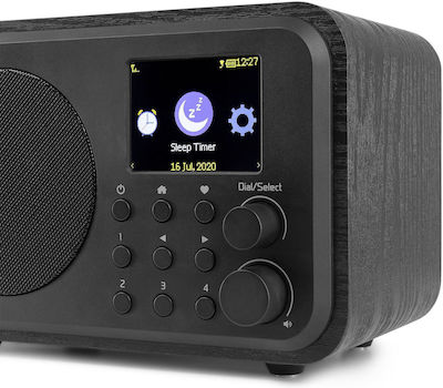 Audizio Venice Επιτραπέζιο Ραδιόφωνο Επαναφορτιζόμενο DAB+ με Bluetooth Μαύρο