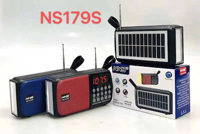 NS-S179S Portable Radio Rechargeable with Bluetooth and USB Black