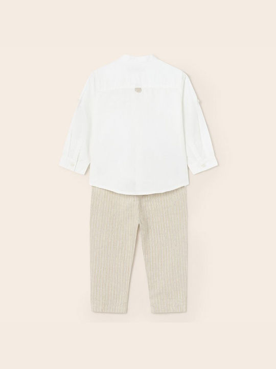 Mayoral Kids Set with Pants Summer 2pcs beige