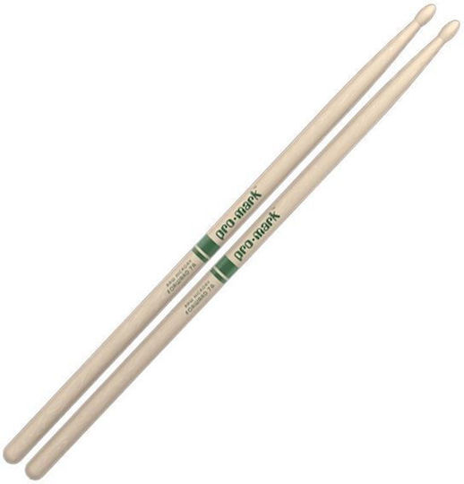 Promark Hickory Drumsticks Drums Classic Natural 7A with Tip Shape Oval Tip