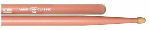 Vic Firth 5A American Classic Hickory Drumstick with Wooden Drop Head Pink