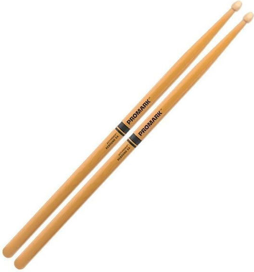 Promark Hickory Bețe Tobe Rebound ActiveGrip Clear 5A cu Vârf de Formă Ghindă