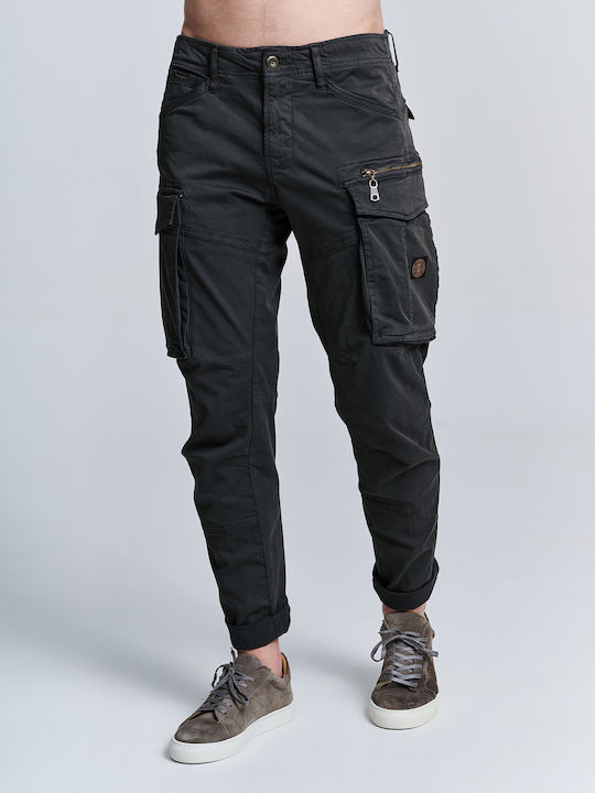 Staff Lucas Men's Trousers Cargo in Regular Fit Charcoal