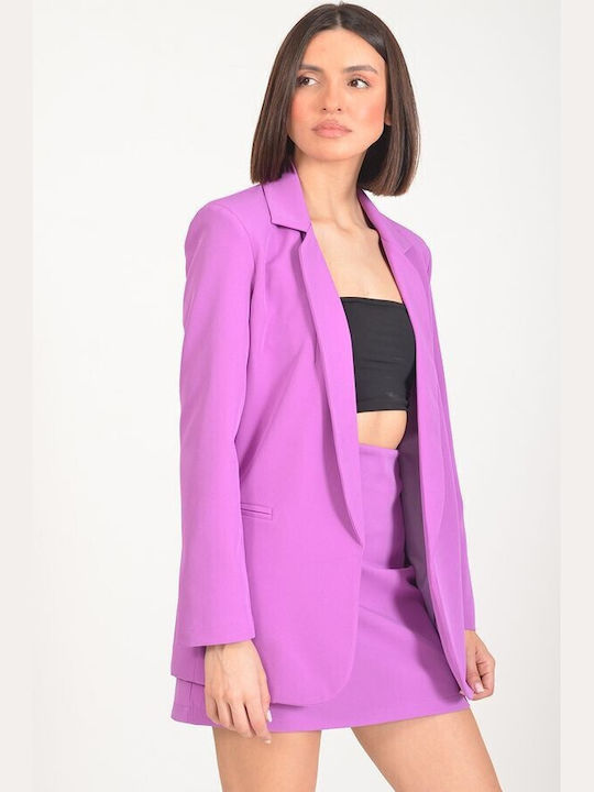 Tweet With Love Blazer pentru femei Sacou Purple