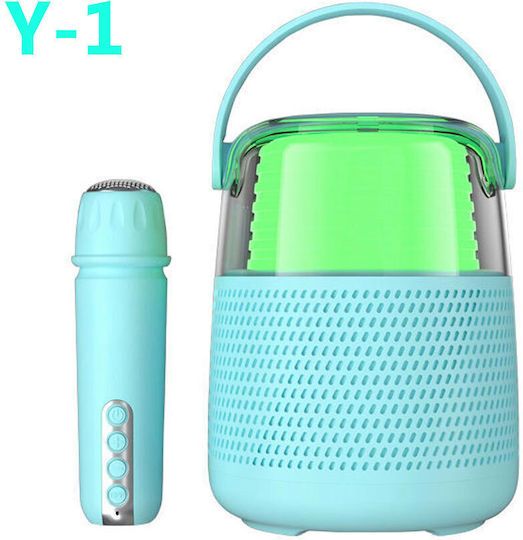 Karaoke Speaker with Wireless Microphone and Lighting Effects Family KTV Y-1 34.906.0765 Light Blue