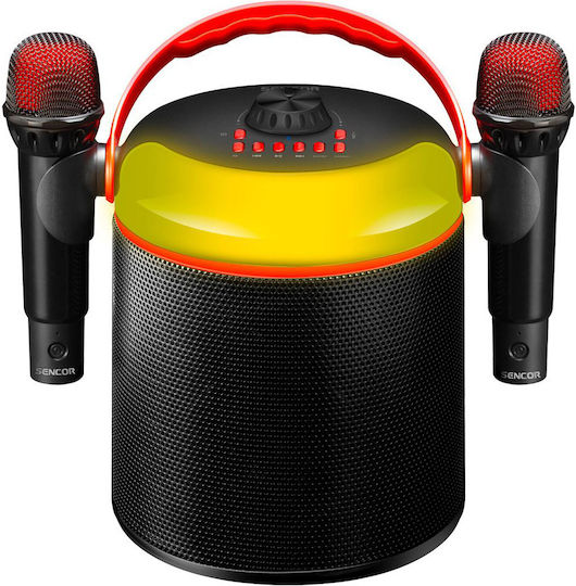 Sencor Karaoke Speaker with Wireless Microphones and Lighting Effects FT0931 Black