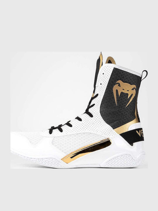 Venum Elite Pantofi de box Albi