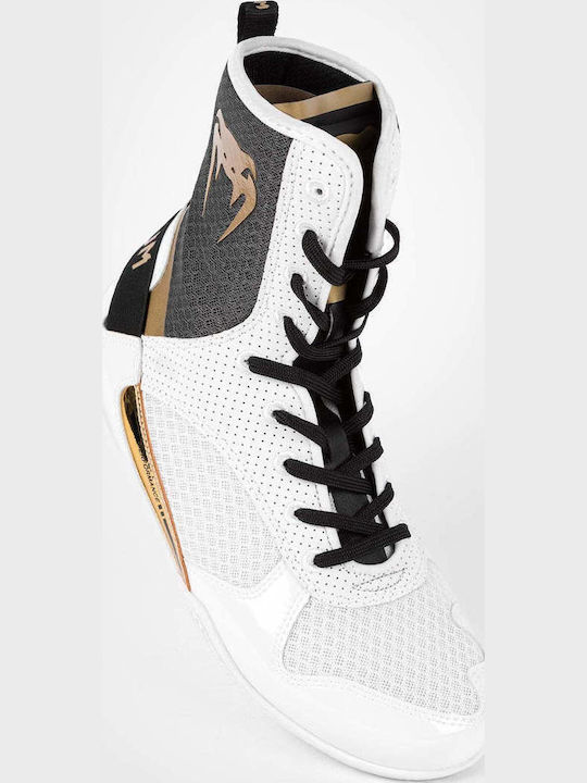 Venum Elite Pantofi de box Albi