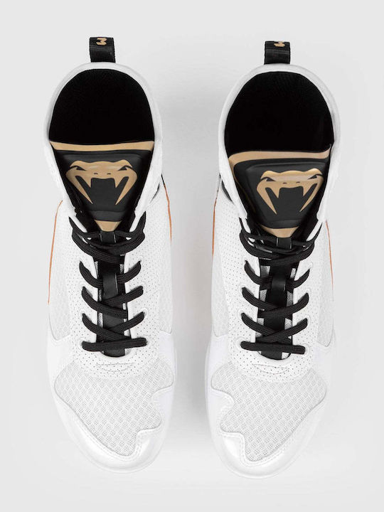Venum Elite Pantofi de box Albi