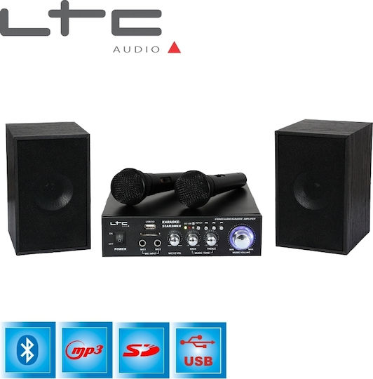 LTC Audio Ηχείο Karaoke με Ενσύρματo Μικρόφωνο STAR2MKII 10-7001 Μαύρο