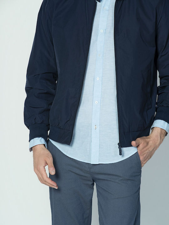 Jacke Bomber Wasserdicht und Winddicht Blue