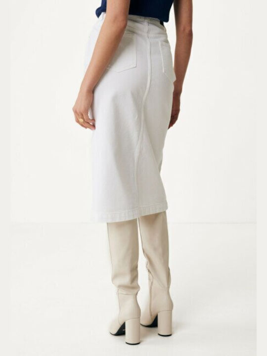 Mexx Denim Pencil Skirt in White color