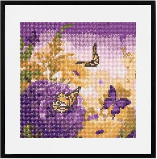 Конструктивен комплект Grafix Рисуване с диаманти Пеперуда 30x30cm