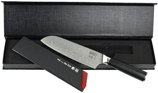 Kiro Kazan Knife Santoku from Damascus Steel 18cm