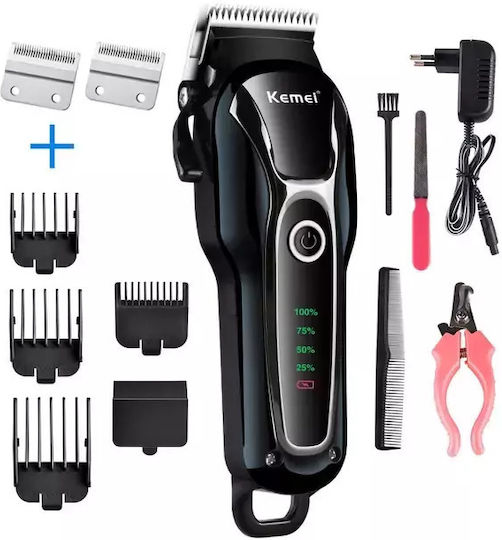 Kemei Professional Rechargeable Hair Clipper Black