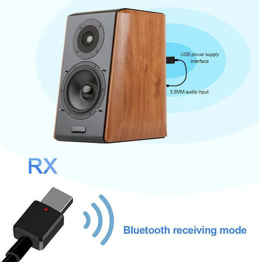 USB Bluetooth 5.0 Adapter με Εμβέλεια 10m Μπλε