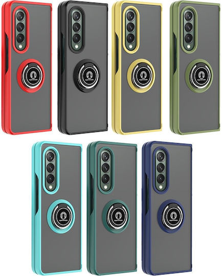 Samsung Galaxy Z Fold3 5g Q Shadow 1 Series Tpu + Pc Holder Phone Case Black