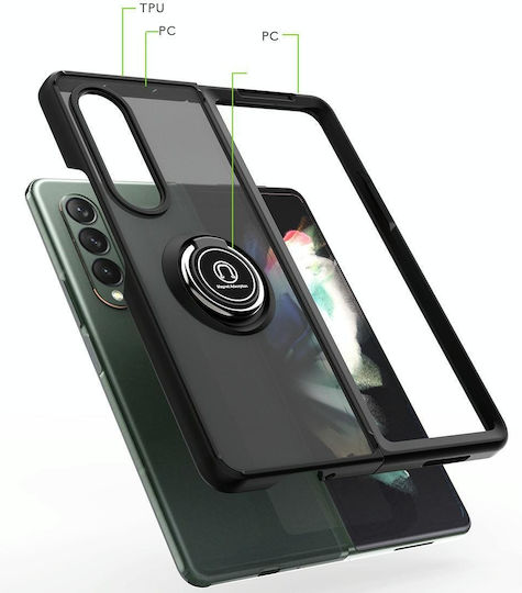 Samsung Galaxy Z Fold3 5g Q Shadow 1 Series Tpu + Pc Holder Phone Case Red