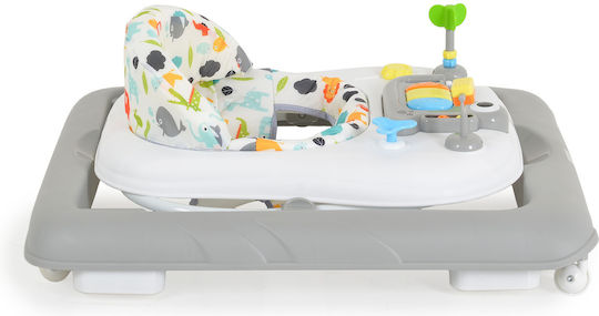 Moni Zizzy Baby Walker with Music for 6+ Months Gray