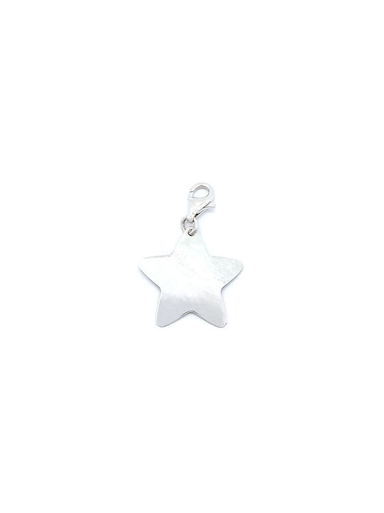 PS Silver Charm with design Star from Silver