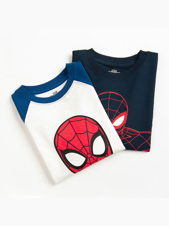 Σετ Παιδικές Μπλούζες Μπλε Spiderman Marvel