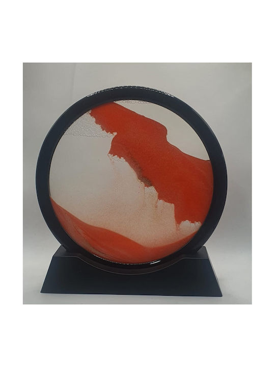 Clepsidră Decorativă Pentru Birou Din Sticlă 26x27cm În Culoare Neagră