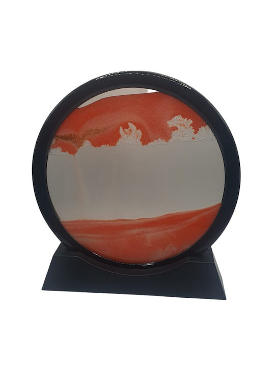 Clepsidră Decorativă Pentru Birou Din Sticlă 26x27cm În Culoare Neagră
