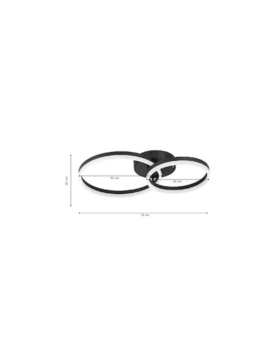 Inlight Ceiling Mount Light 70cm Gold with Integrated LED